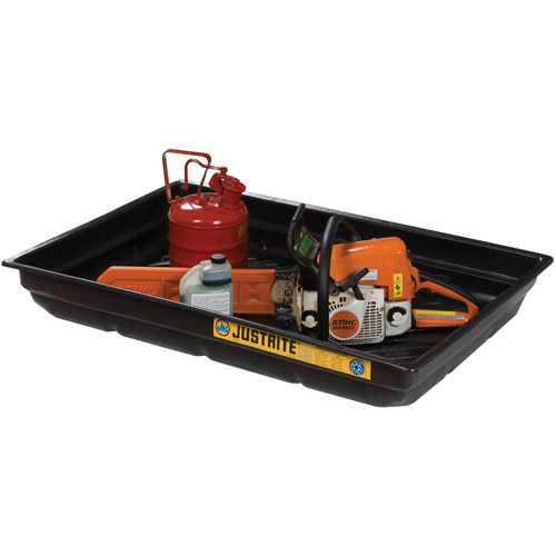 Plateau pour les d&eacute;versements EcoPolyBlend , 47,5" lo x 23" la x 5,5" h, Cap. de d&eacute;versement 20 gal. Stor-it Systems