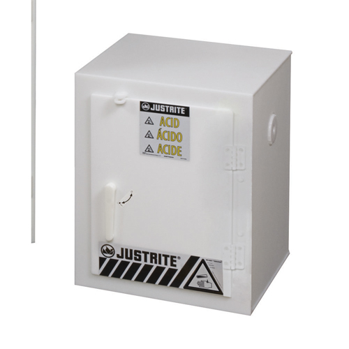 Solid Polyethylene Acid Cabinets, 6 x 0.66043 Gal., 17" x 22" x 17" Stor-it Systems