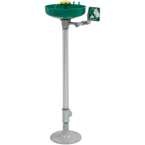 Poste de douche oculaire/faciale Axion, Installation Socle, Bol Plastique Stor-it Systems