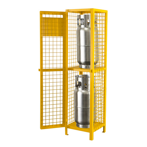 Armoires pour cylindres &agrave; gaz, nbre de bouteilles: 2, 17" , 17" , 69" , Jaune Stor-it Systems