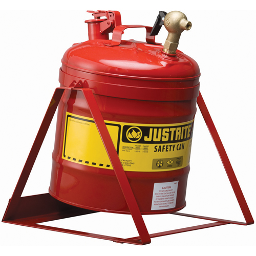 Laboratory Safety Can with Faucet, Type I, Steel, 5 US gal., Red, FM Approved Stor-it Systems