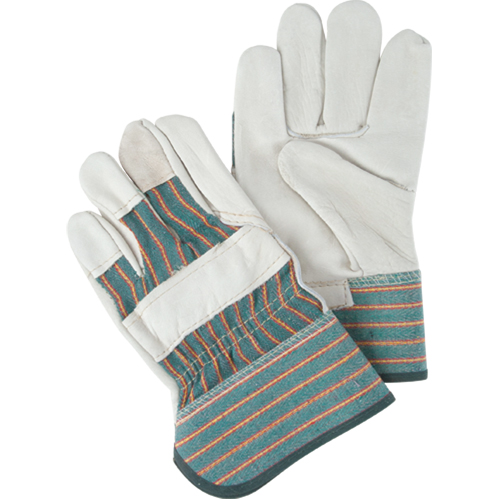 Abrasion-Resistant Fitter's Gloves, Ladies, Grain Cowhide Palm Stor-it Systems