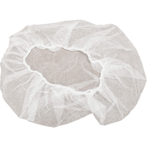 Non-Woven Bouffant Caps, Polypropylene, 24", White Stor-it Systems