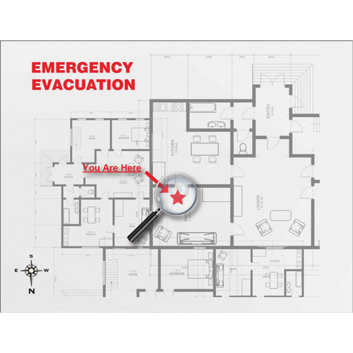 Evacuation Map Holder Clear Insert Stor-it Systems