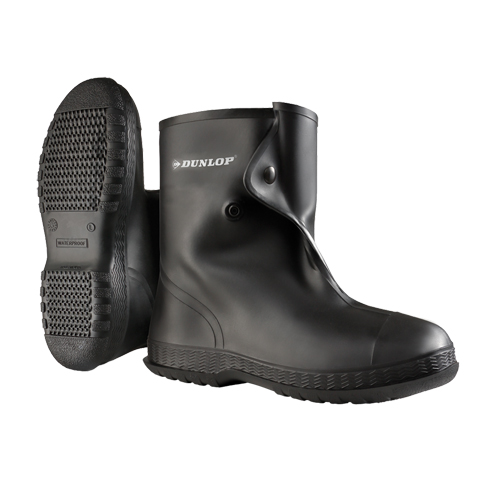 10" Black Overboots, PVC, Snap Closure, Fits Men's 6 - 7 Stor-it Systems