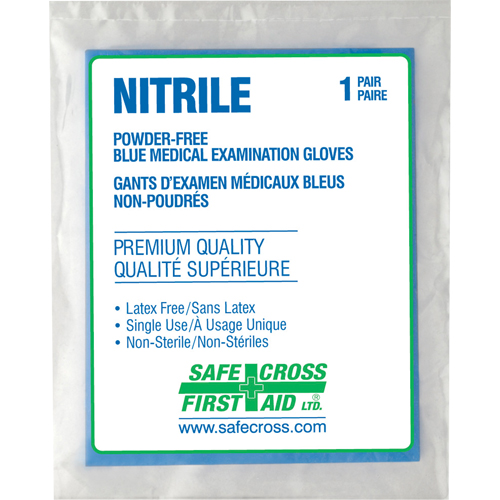 Medical Examination Gloves, Large, Nitrile, 5-mil, Powder-Free, Clear, Class 2 Stor-it Systems