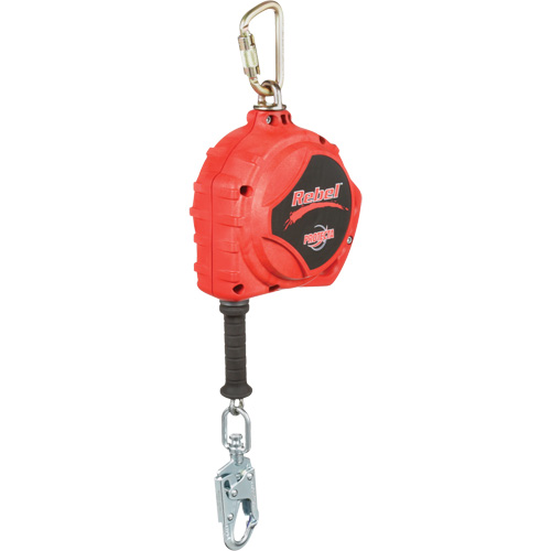 Cordage de s&eacute;curit&eacute; autor&eacute;tractable Rebel, 33', Acier galvanis&eacute;, Pivotant Stor-it Systems