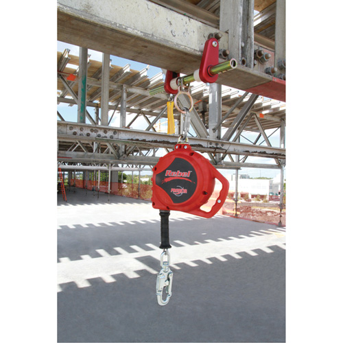 Cordage de s&eacute;curit&eacute; autor&eacute;tractable Rebel, 33', Acier galvanis&eacute;, Pivotant Stor-it Systems