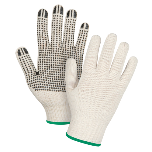 Gants tricot&eacute;s de poids lourd, Poly/coton, Un c&ocirc;t&eacute;, Calibre 7, Moyen Stor-it Systems