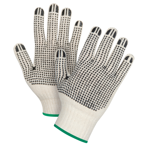 Gants tricot&eacute;s de poids lourd &agrave; deux c&ocirc;t&eacute;s avec pois, Poly/coton, Deux c&ocirc;t&eacute;s, Calibre 7, Moyen Stor-it Systems