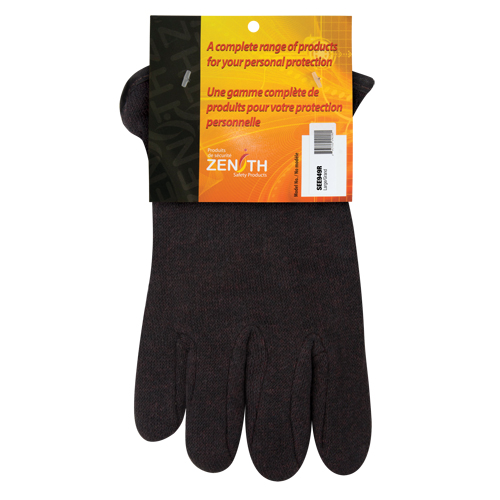 Gants de jersey, Grand, Brun, Molleton rouge, &agrave; enfiler Stor-it Systems