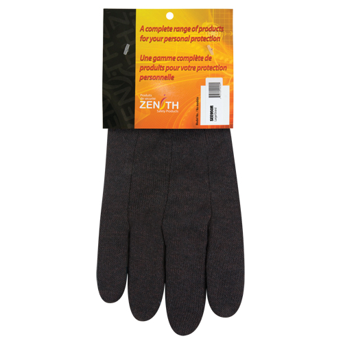 Gants de jersey, Grand, Brun, Non doubl&eacute;, Poignet en tricot Stor-it Systems
