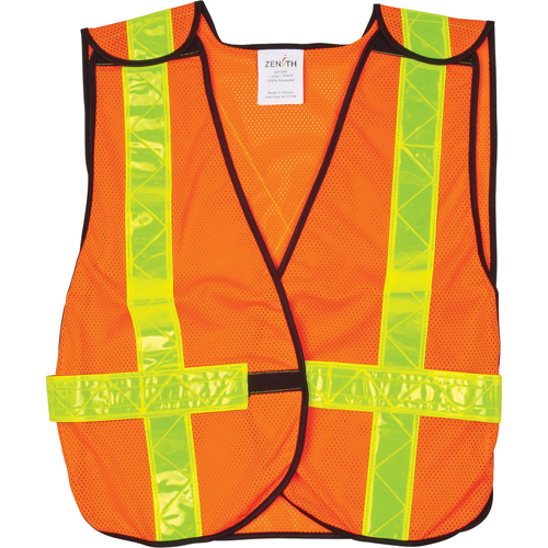 Veste de s&eacute;curit&eacute; d'usage standard, Orange haute visibilit&eacute;, Moyen, Polyester Stor-it Systems