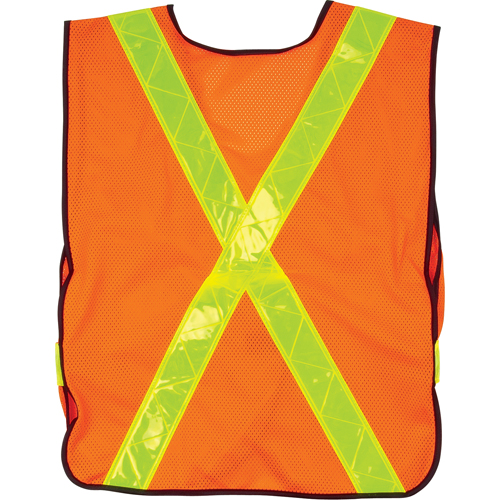 Veste de s&eacute;curit&eacute; d'usage standard, Orange haute visibilit&eacute;, Moyen, Polyester Stor-it Systems