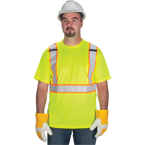 T-shirt conforme &agrave; la CSA, Polyester, Moyen, Jaune lime haute visibilit&eacute; Stor-it Systems
