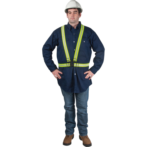 Harnais de s&eacute;curit&eacute; d'usage standard, Jaune lime haute visibilit&eacute;, Couleur r&eacute;fl&eacute;chissante Argent, Moyen Stor-it Systems