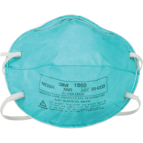 Respirateur 1860 contre les particules pour les soins de la sant&eacute;, N95, Certifi&eacute; NIOSH Stor-it Systems