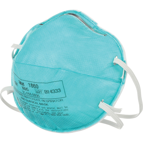 Respirateur 1860 contre les particules pour les soins de la sant&eacute;, N95, Certifi&eacute; NIOSH Stor-it Systems