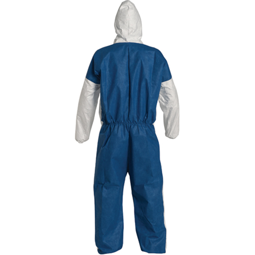 Combinaisons avec capuchon, 4T-Grand, Bleu/Blanc, Tyvek 400 D Stor-it Systems