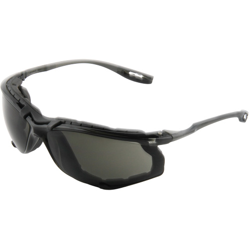 Virtua Safety Glasses with Foam Gasket, Grey/Smoke Lens, Anti-Fog, ANSI Z87+/Meets/Exceeds CSA Z94.3 Stor-it Systems