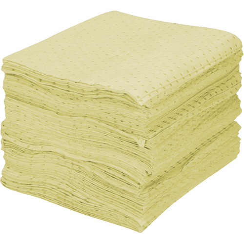 Feuilles absorbantes en fibres fines de premi&egrave;re qualit&eacute;, Mati&egrave;res dangereuses, 15" x 17", 30 gal. d'absorption Stor-it Systems