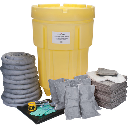 Trousse de lutte contre les d&eacute;versements de premi&egrave;re qualit&eacute; pour atelier, Universel, Baril, Absorbance de 95 gal. US Stor-it Systems