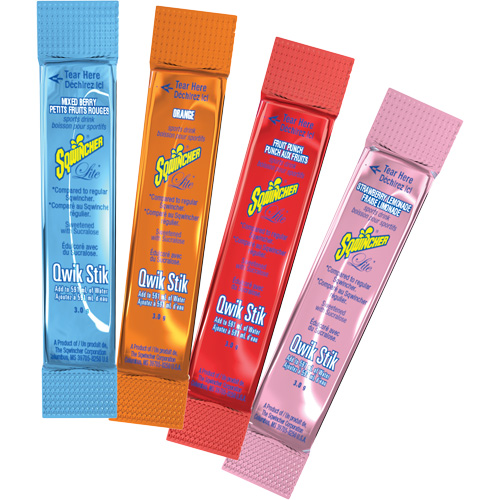 Sqwincher&reg; ZERO&reg; Qwik Stik Rehydration Drink, Powder, Orange Stor-it Systems