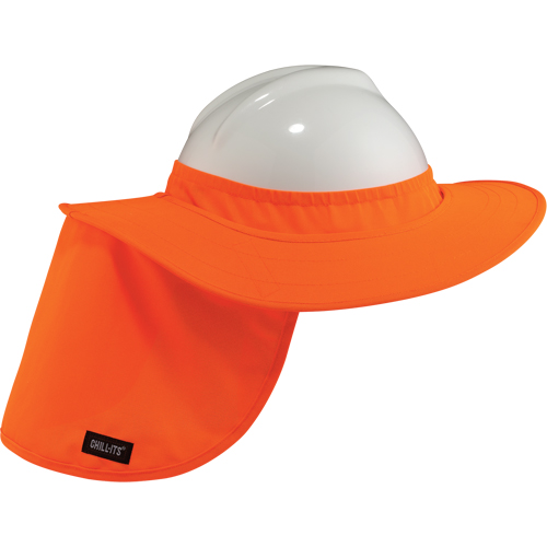 Rebords pour casques de s&eacute;curit&eacute; 6660 Chill-Its, Orange haute visibilit&eacute; Stor-it Systems