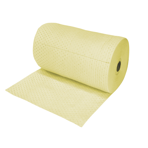 Rouleaux absorbants en fibres fines de calibre industriel, Lourd, 150' lo x 30" la, Absorption 70 gal. Stor-it Systems