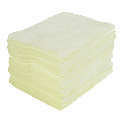 Premium Laminated (SMS) Sorbent Pads, Hazmat, 15" x 17", 25 gal. Absorbancy Stor-it Systems
