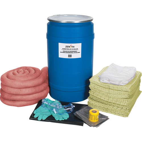Trousse de lutte contre les d&eacute;versements, Mati&egrave;res dangereuses, Baril, Absorbance de 30 gal. US Stor-it Systems