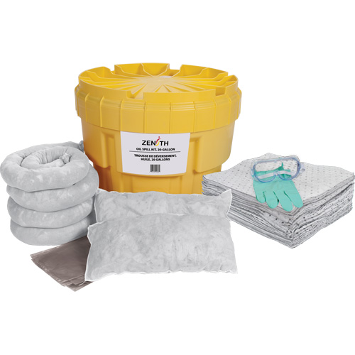 Trousse de lutte contre les d&eacute;versements, Huile seulement, Overpack/Baril de r&eacute;cup&eacute;ration, Absorbance de 20 gal. US Stor-it Systems