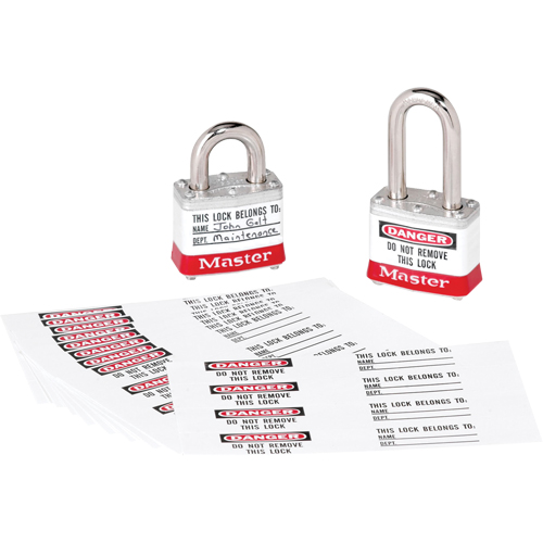 &eacute;tiquettes d'identification &agrave; photo pour cadenas en thermoplastique Zenex Stor-it Systems