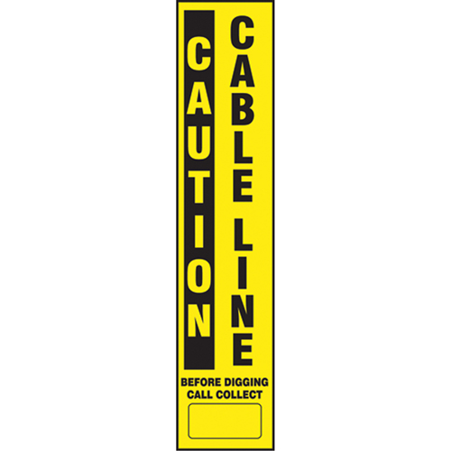 D&eacute;calcomanies pour piquet flexible de marquage - Caution Cable Line Stor-it Systems