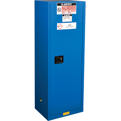 ChemCor&reg; Lined Hazardous Material Slimline Safety Cabinets, 22 gal., 23.25" x 65" x 18" Stor-it Systems