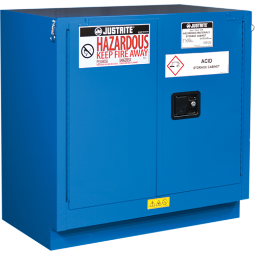 Armoires sous le comptoir doubl&eacute;es pour rangement de mati&egrave;res dangereuses Chem-Cor, 22 gal., 35" x 35" x 22" Stor-it Systems