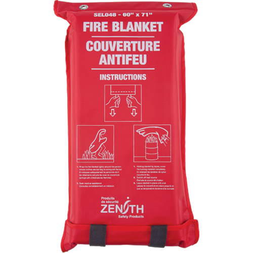 Couverture anti-feu, Fibre de verre, 60"la x 71"lo Stor-it Systems