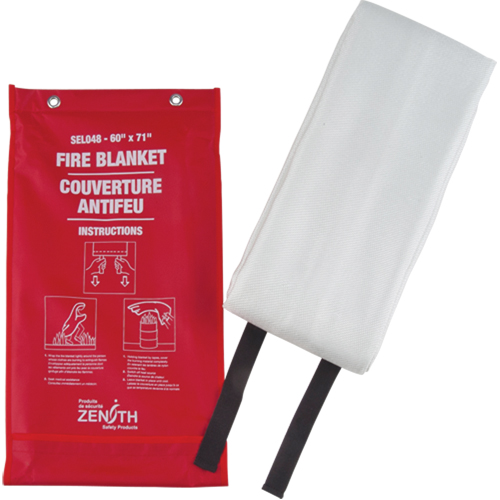 Couverture anti-feu, Fibre de verre, 60"la x 71"lo Stor-it Systems