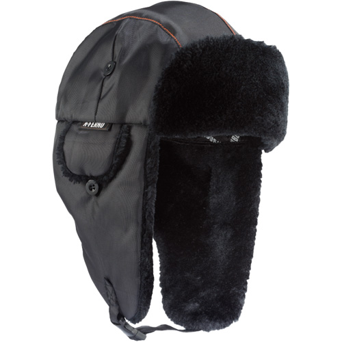 N-Ferno&reg; 6802 Classic Trapper Hat, Synthetic Fur Lining, Medium/Small, Black Stor-it Systems