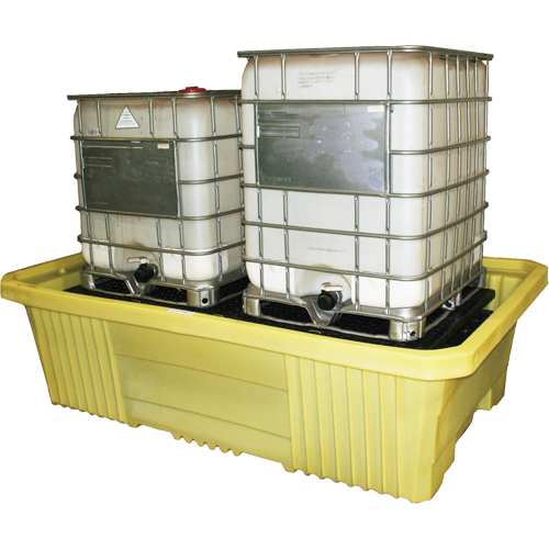 GRV double sans drain 4000i, Capacit&eacute; de d&eacute;versement 750 gal. US, 113" x 71" x 32" Stor-it Systems