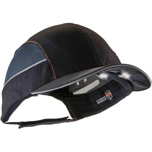 Casquette &agrave; bord court avec &eacute;clairage DEL Skullerz 8960, Noir Stor-it Systems