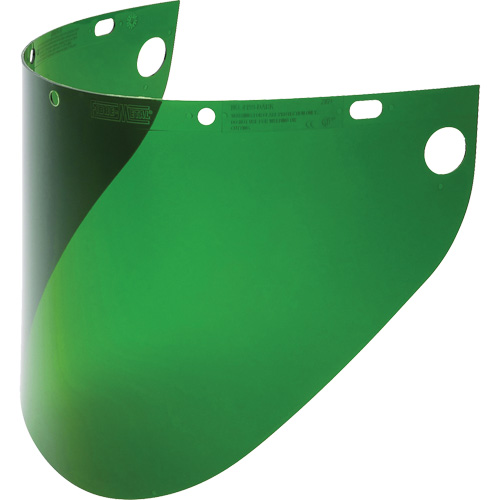 Fibre-Metal&reg; Extended View Faceshield Visor, Propionate, Green Tint Stor-it Systems