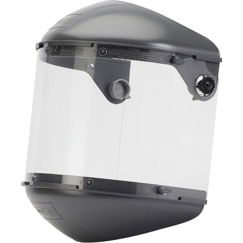 Fibre-Metal Dual 4" Crown High Performance Face Shield System, Propionate, Ratchet Suspension Stor-it Systems