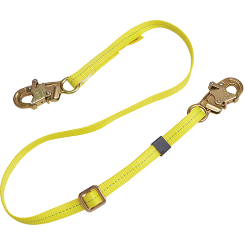 Longe de positionnement r&eacute;glable &agrave; sangle, 1 branches, 6', Classe CSA B, Polyester Stor-it Systems