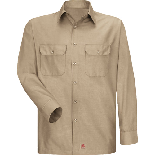 Long Sleeve Ripstop Shirt, Men's, 3X-Large, Khaki Stor-it Systems