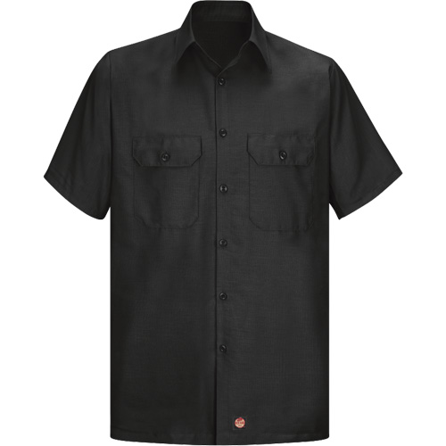 Short Sleeve Ripstop Shirt, Men's, 3X-Large, Black Stor-it Systems
