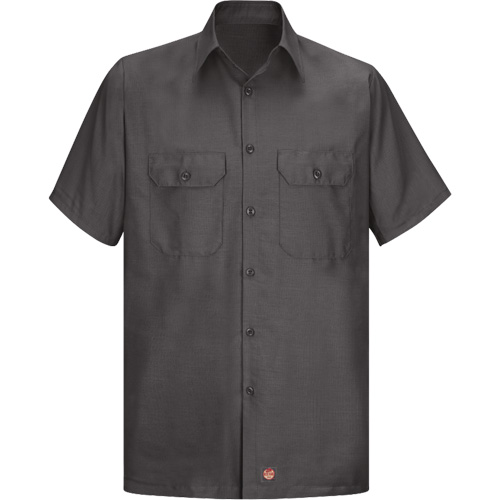 Chemise &agrave; manches courtes en tissu ind&eacute;chirable, Hommes, Grand (grande taille), Charbon Stor-it Systems