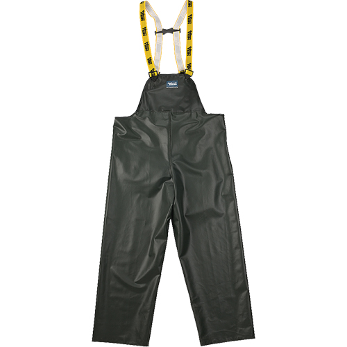 Journeyman Chemical Resistant Rain Bib Pants, X-Large, Green, Polyester/PVC Stor-it Systems