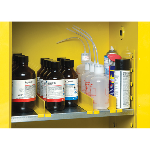 Shelf Dividers for Safety Cabinet Shelves Stor-it Systems
