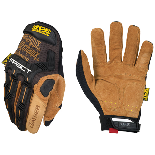 M-Pact&reg; Gloves, Small, Grain Leather Palm, Hook & Loop Cuff Stor-it Systems